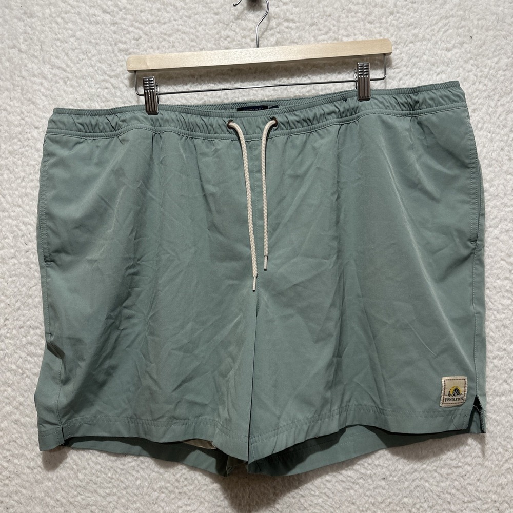 Pendleton Hydromorph Swim Trunk Men's 2XL Green Trunk‎ Printed When Wet UPF 50+